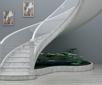 Simple European Style Rotating Staircase-ID:570869456