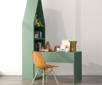 Nordic Style Computer Desk And Chair-ID:351311683