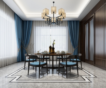 New Chinese Style Dining Room-ID:724225521