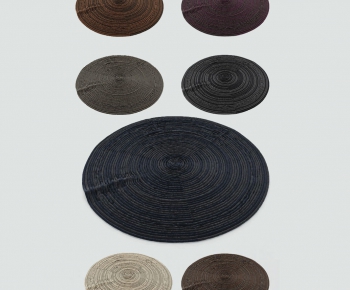 现代圆形地毯-ID:753593339
