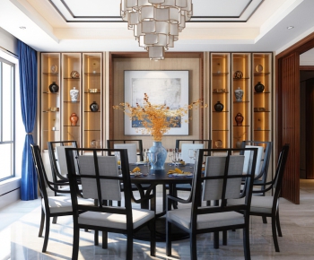 New Chinese Style Dining Room-ID:469856973