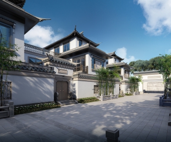 New Chinese Style Villa Appearance-ID:514647579
