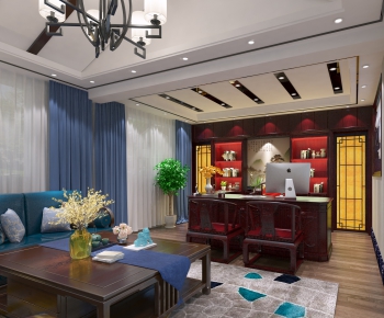 New Chinese Style Manager's Office-ID:695693694