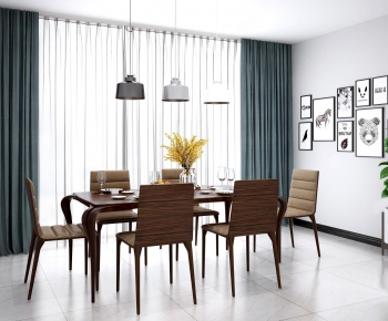 Nordic Style Dining Table And Chairs-ID:901257714
