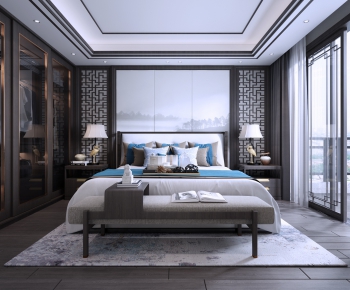 New Chinese Style Bedroom-ID:161880894