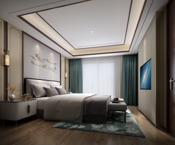 New Chinese Style Bedroom-ID:931740385