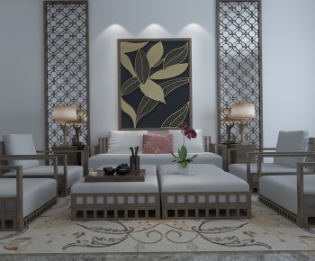 New Chinese Style Sofa Combination-ID:131741294