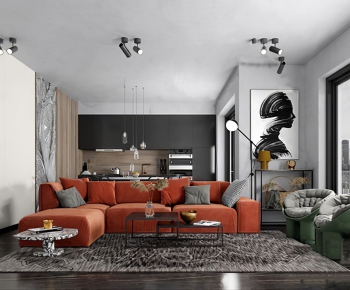Modern A Living Room-ID:914438832