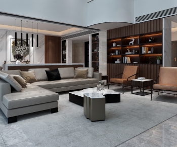 Modern A Living Room-ID:986404294