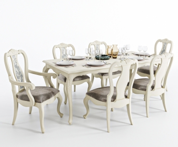 Simple European Style Dining Table And Chairs-ID:352252745
