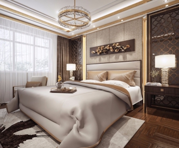 New Chinese Style Bedroom-ID:558064374
