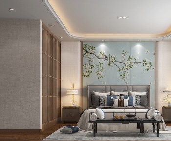 New Chinese Style Bedroom-ID:627152383