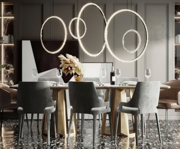 Post Modern Style Dining Table And Chairs-ID:640801147
