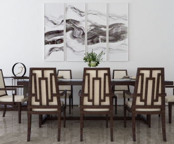 New Chinese Style Dining Table And Chairs-ID:808323673