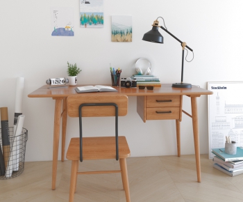 Nordic Style Computer Desk And Chair-ID:715023839
