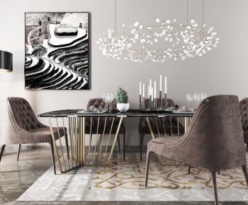 Post Modern Style Dining Table And Chairs-ID:202868969