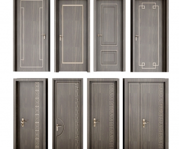 New Chinese Style Solid Wood Door-ID:899020981