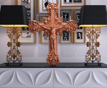 现代西方欧式经典雕塑耶稣十字架艺术摆件-ID:887062545