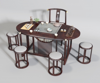 New Chinese Style Tea Tables And Chairs-ID:392673922