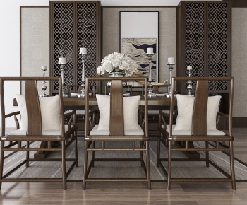 New Chinese Style Dining Table And Chairs-ID:365231673