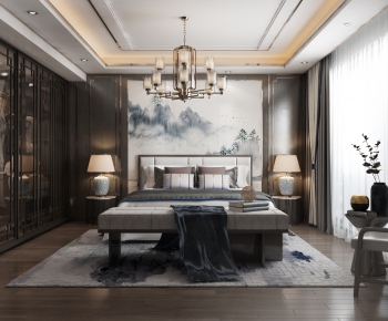 New Chinese Style Bedroom-ID:118897368