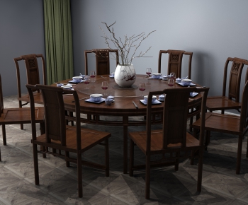 New Chinese Style Dining Table And Chairs-ID:290340463