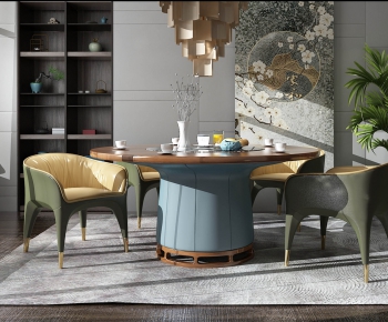 New Chinese Style Dining Table And Chairs-ID:763291842