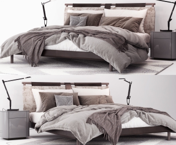Modern Double Bed-ID:885609149