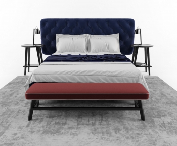 Modern Double Bed-ID:388243919