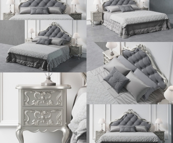 European Style Double Bed-ID:813245133
