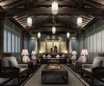 Chinese Style A Living Room-ID:687301431