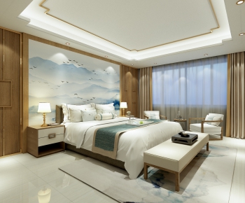 New Chinese Style Bedroom-ID:613317515
