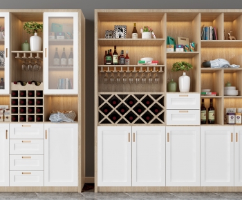 Modern Nordic Style Wine Cabinet-ID:369772738
