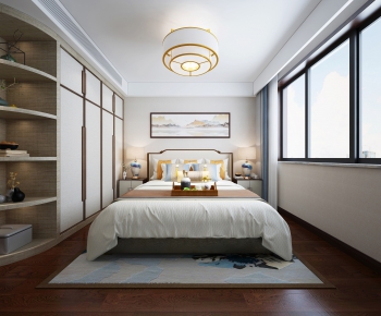 New Chinese Style Bedroom-ID:466085378