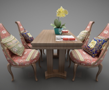 Southeast Asian Style Dining Table And Chairs-ID:334282544