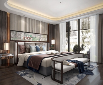 New Chinese Style Bedroom-ID:348999138