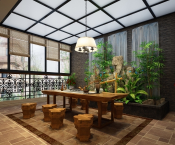 New Chinese Style Balcony-ID:149241428