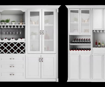 Simple European Style Wine Cabinet-ID:533063726