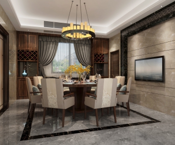 New Chinese Style Dining Room-ID:369468625