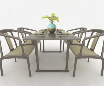 New Chinese Style Dining Table And Chairs-ID:738535563