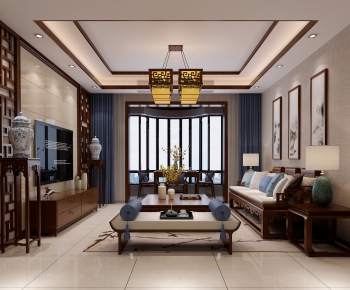 Chinese Style A Living Room-ID:415055316