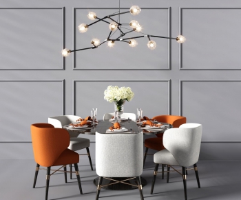 Modern Dining Table And Chairs-ID:438918236