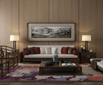 New Chinese Style Sofa Combination-ID:780376765