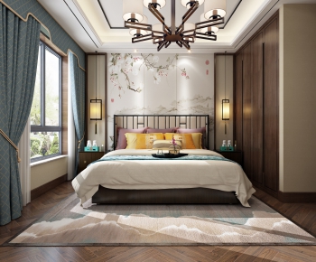 New Chinese Style Bedroom-ID:751511286