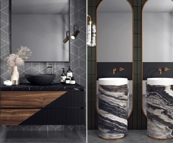 Nordic Style Bathroom Cabinet-ID:601195569