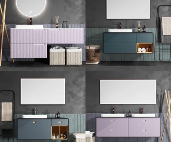 Nordic Style Bathroom Cabinet-ID:389279193