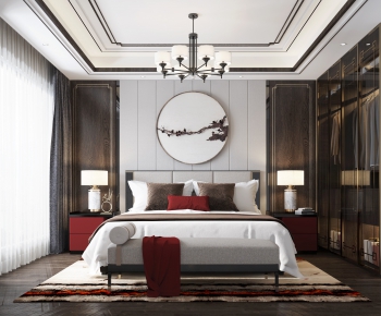 New Chinese Style Bedroom-ID:742563944