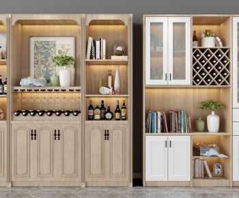 Modern Nordic Style Wine Cabinet-ID:820657535