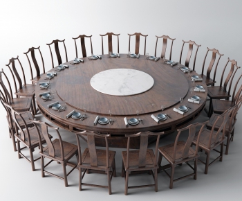 New Chinese Style Dining Table And Chairs-ID:424538852