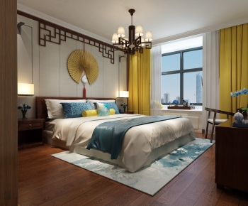 New Chinese Style Bedroom-ID:866022322